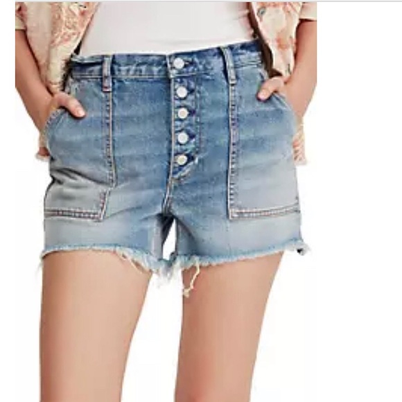 We The Free Jesse Carpenter Denim Shorts  Size 25 - Picture 12 of 12